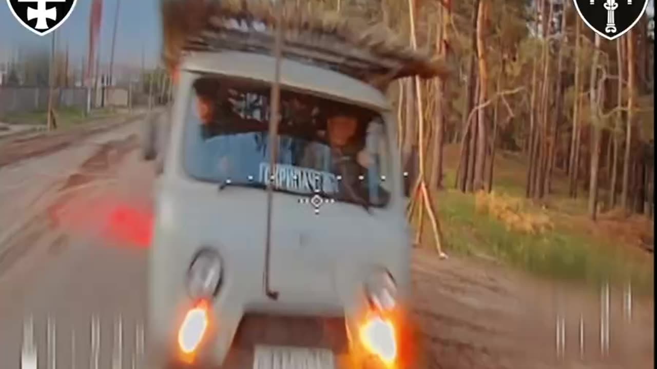 Ukrainian Drone Enters an "Anti-Drone" Corridor and Smashes Through Windshield of Van