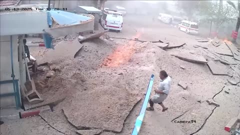 CCTV video shows moment an Israeli strike hits hospital in Gaza