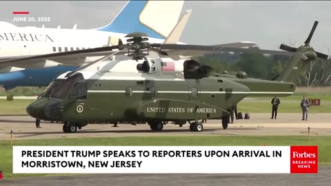 BREAKING NEWS: Trump Takes Multiple Questions From Reporters After Arriving In NJ On Air Force One