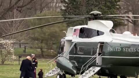 President Donald Trump and Elon Musk's little X walk to Marine One