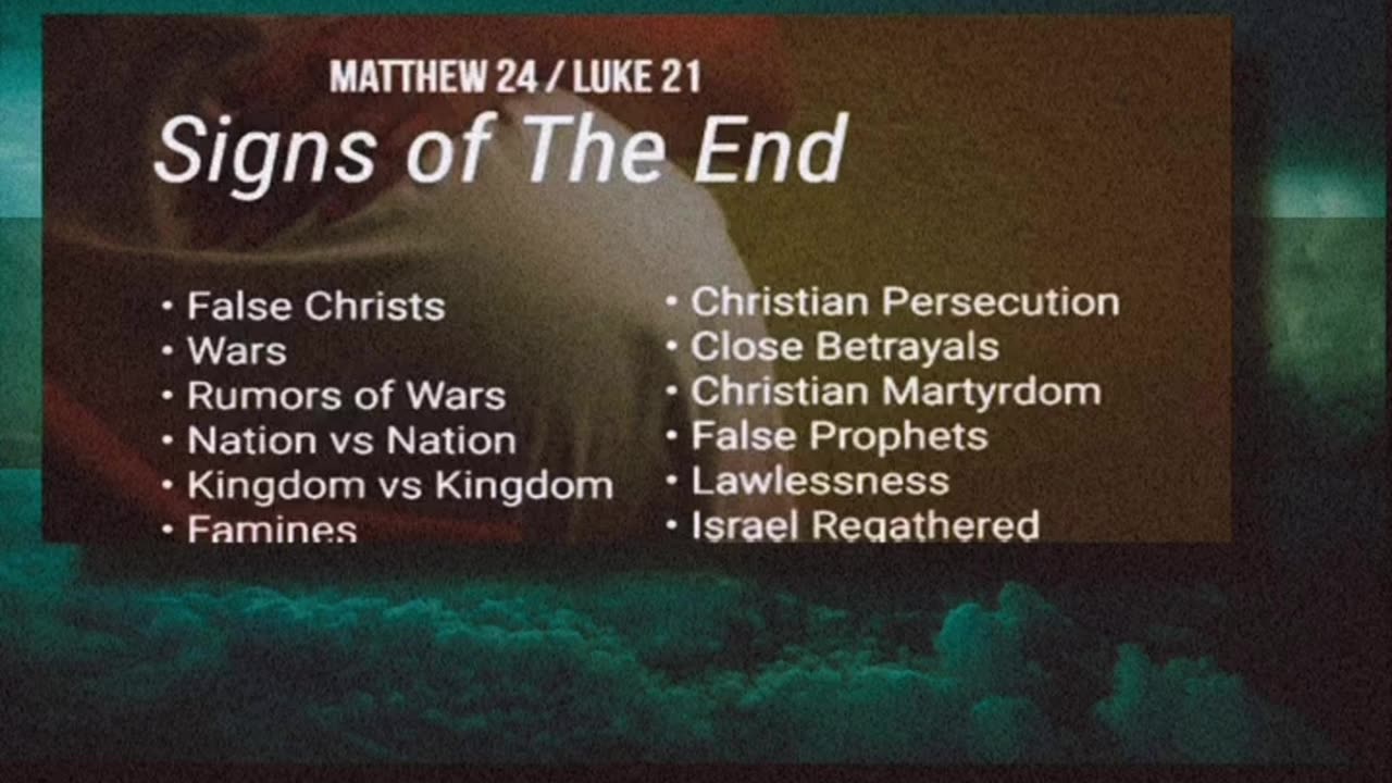 Matthew 24: THE TEMPLATE FOR THE END TIMES!