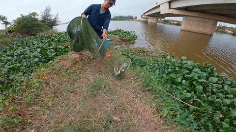 The Battle with a Giant Catfish at Dawn