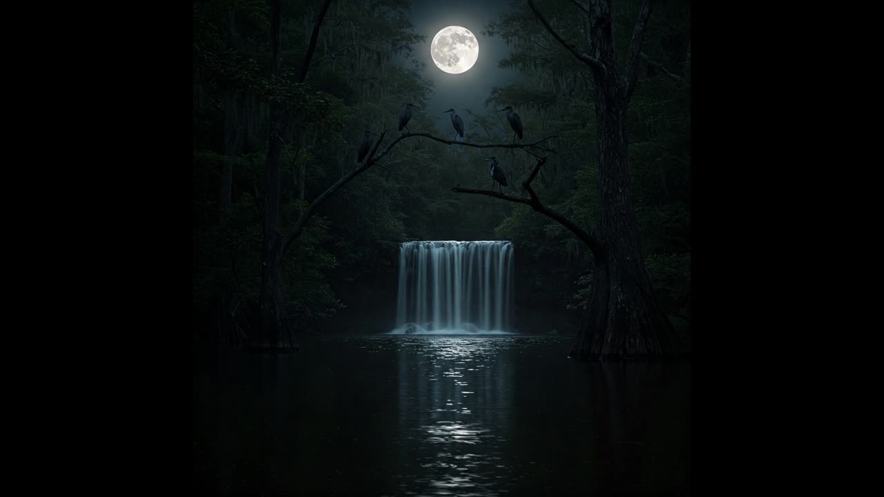 Forest Waterfall - Ambient Nature Sounds And White Noise - 4 Hours