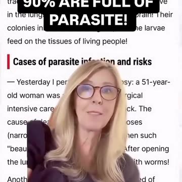 🚨 Autopsy shows 90% of the dead is full of Parasites