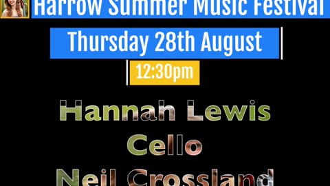 Sneak peek of our lunchtime concert! 🎻 Neil Crossland & Hannah Lewis perform my original works: