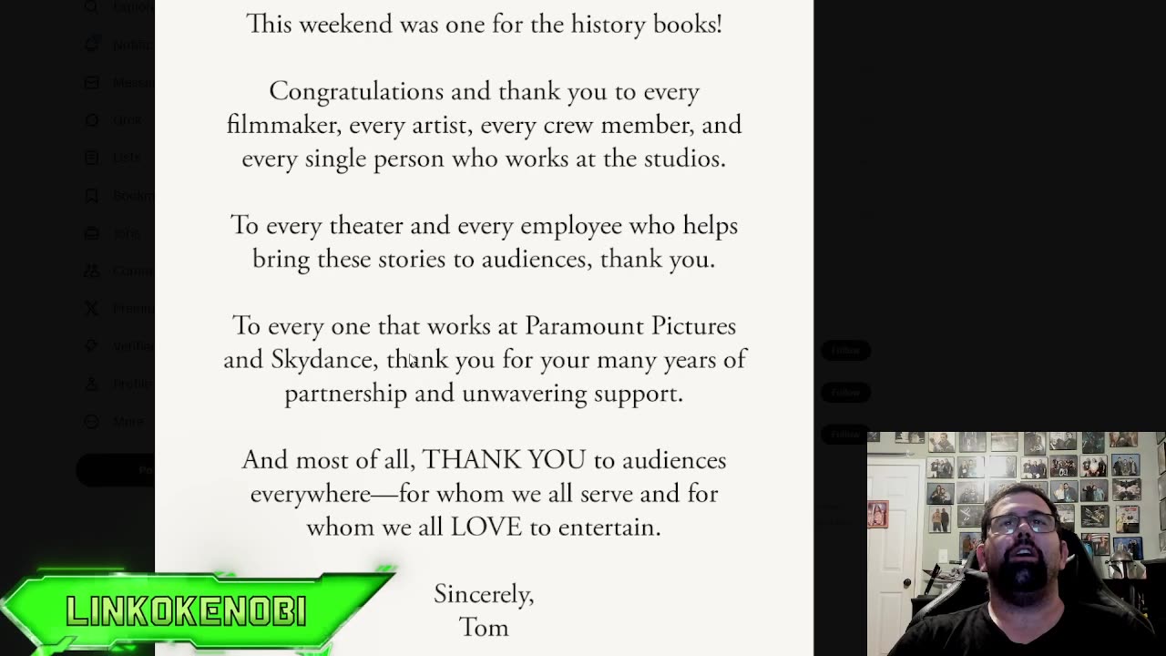 Tom Cruise Sends A Message On Memorial Day To Everyone That Enjoys Entertainment