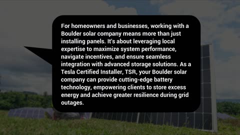 Boulder Solar Company Data-Driven Solar Solutions for a Brighter Future