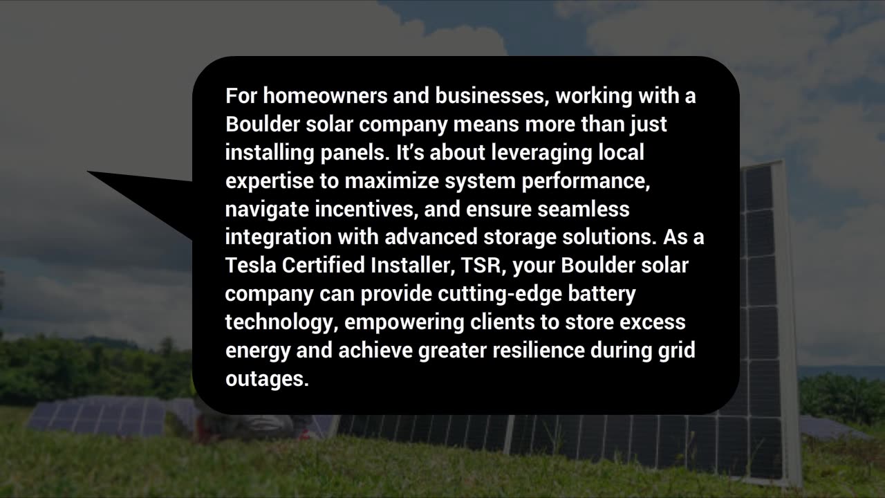 Boulder Solar Company Data-Driven Solar Solutions for a Brighter Future