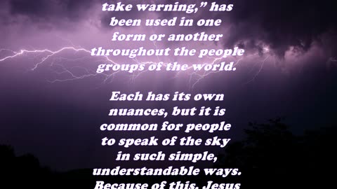 Matthew 16:3 - Daily Bible Verse Commentary