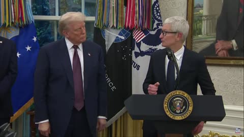 Apple CEO Tim Cook just announced big news from the Oval Office.