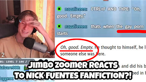 Jimbo Zoomer reads GAY Nick Fuentes FANFICTION?! 😱🏳️‍🌈