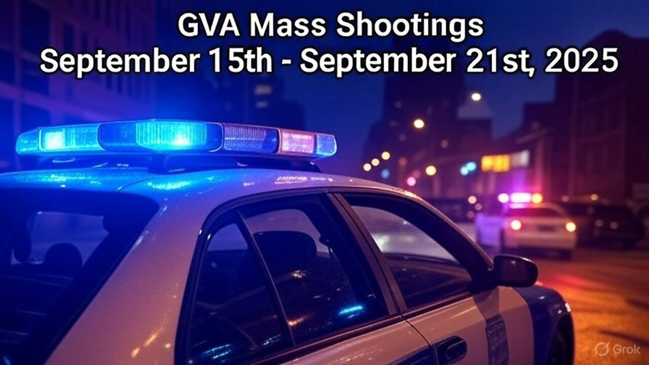 Mass Shootings according Gun Violence Archive for September 15th to September 21st, 2025