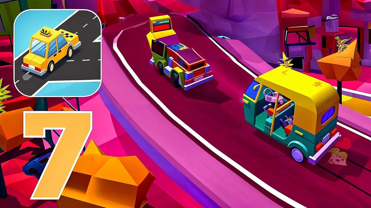 Taxi Run: Traffic Driver - Gameplay Walkthrough Part 7 - Level 121-140 (iOS, Android)