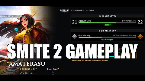 Smite 2 Gameplay 32 (Leveling up Amateratsu for the most part)