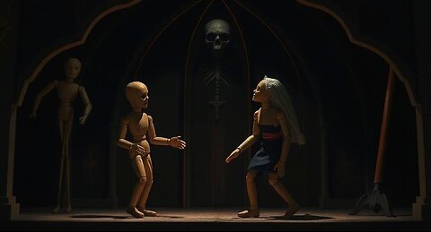 Shadows Beyond the Curtain: A Wooden Doll Puppet Tale of Darkness and Death