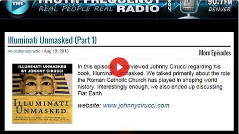[Part 1] Illuminati, Jesuits, World Politics & Flat Earth | Truth Frequency Radio w/ Johnny Cirucci