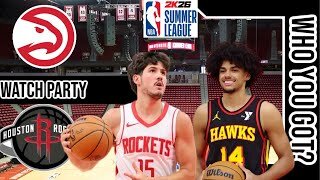 Atlanta Hawks vs Houston Rockets | Live Play by Play | Watch Party Stream | #nba 7-14-25 Game 🔥🏀