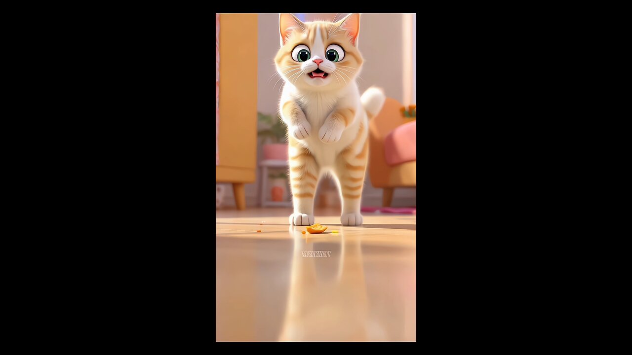 Watch this cat's HUGE reaction