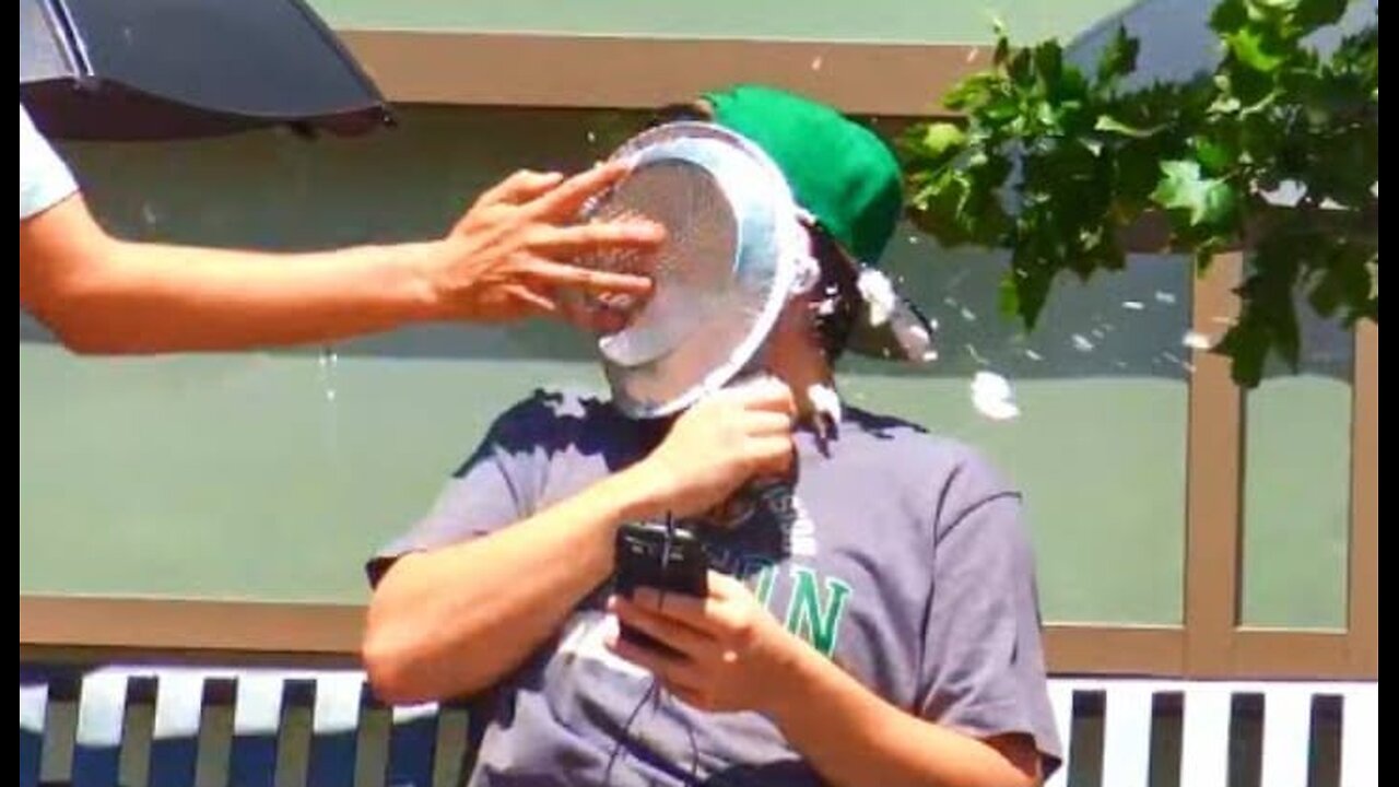 Tying Peoples Shoes and Pieing them in the Face Prank
