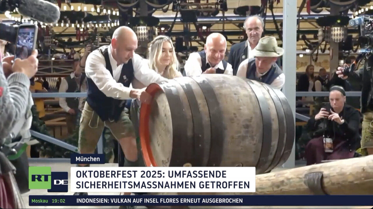 Oktoberfest-Eröffnung: Reiter zapft mit zwei Schlägen an