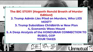 Liberty Conspiracy Live 12-2-25 Hegseth-Trump Lies, War Crimes, Trump's Baby $, Honduras