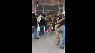 BAM! 💥Federal Agent brought resisting leftty agitator TO THE GROUND outside ICE near Chicago