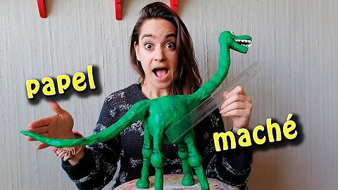 Un Gran DINOSAURIO de papel maché - ARLO