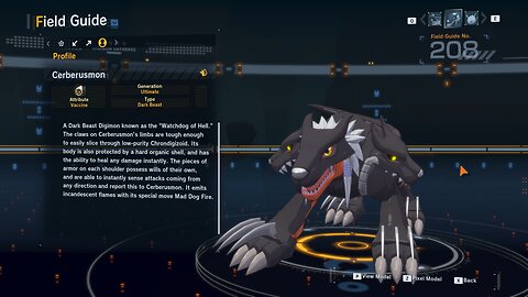 cerberusmon all digivolution/de-digivolution/profile Digimon Story Time Stranger