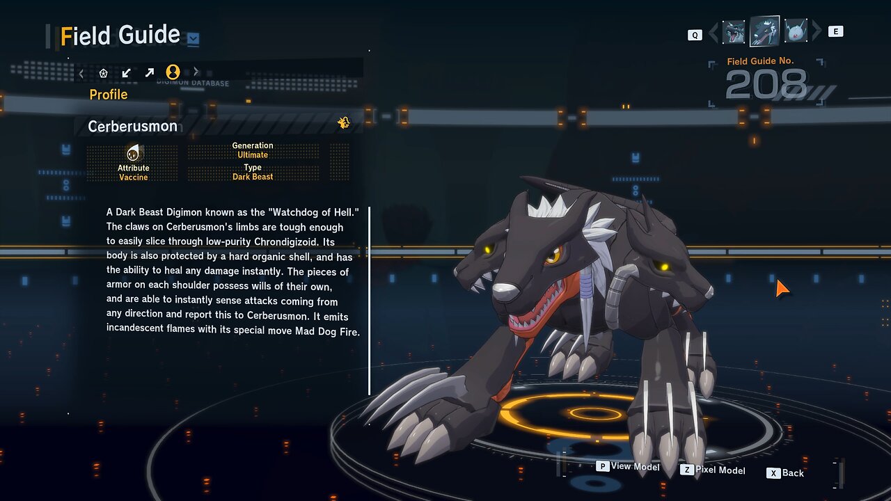 cerberusmon all digivolution/de-digivolution/profile Digimon Story Time Stranger