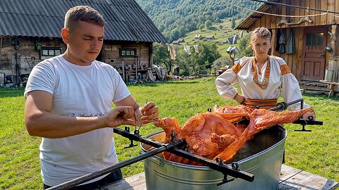 Village Cooking and Family Feast Outdoors