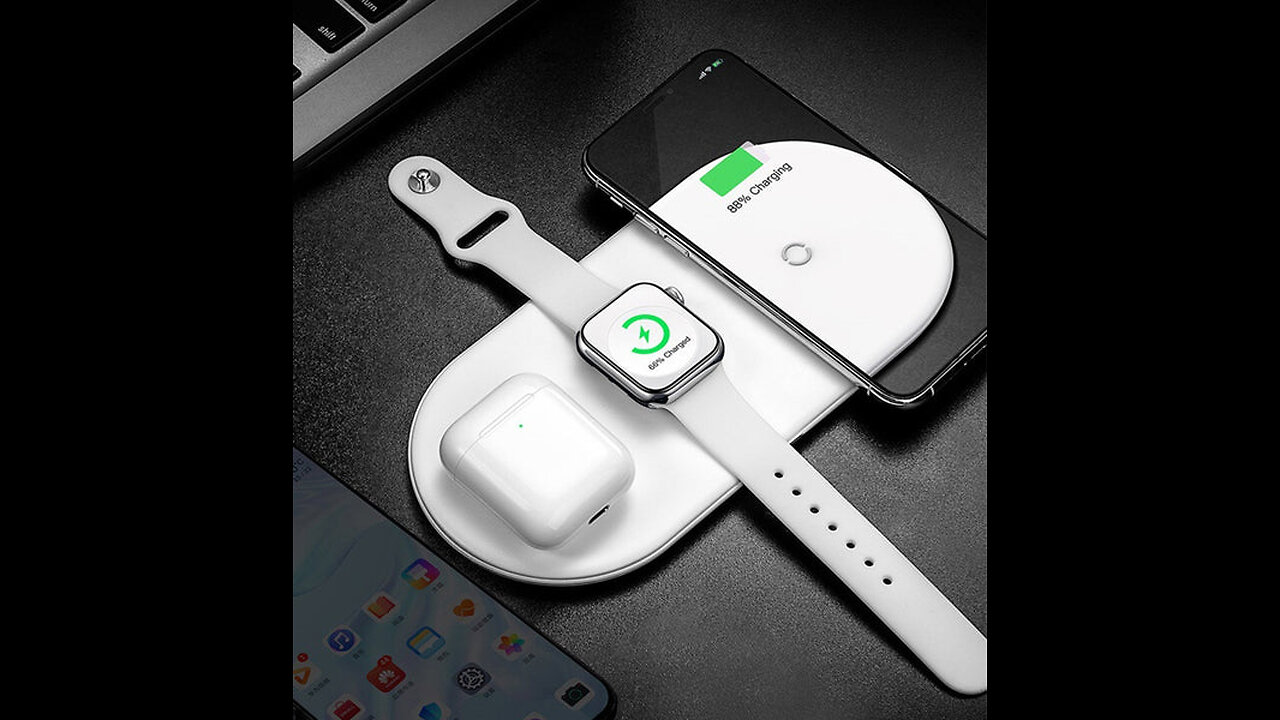 3-in-1 Wireless Charger Board with Smart Adaptable Current, Status Indicator, Multiple Protection
