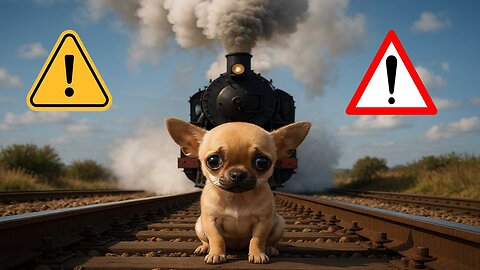 A Chihuahua puppy was left on the railroad tracks... What will happen next?
