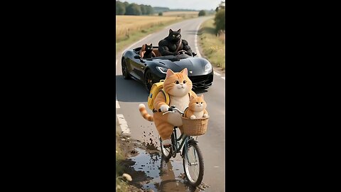 The magic flight of the fat orange cat! #funny #cartoon #animation #animals #cat #funnycats #fat