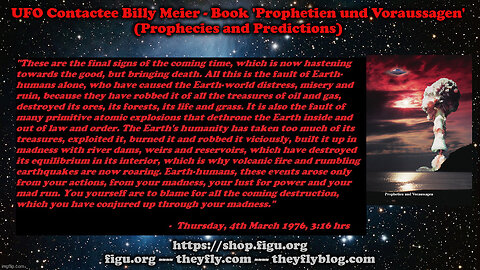 Billy Meier’s Prophecies and Predictions 1951 and 1958