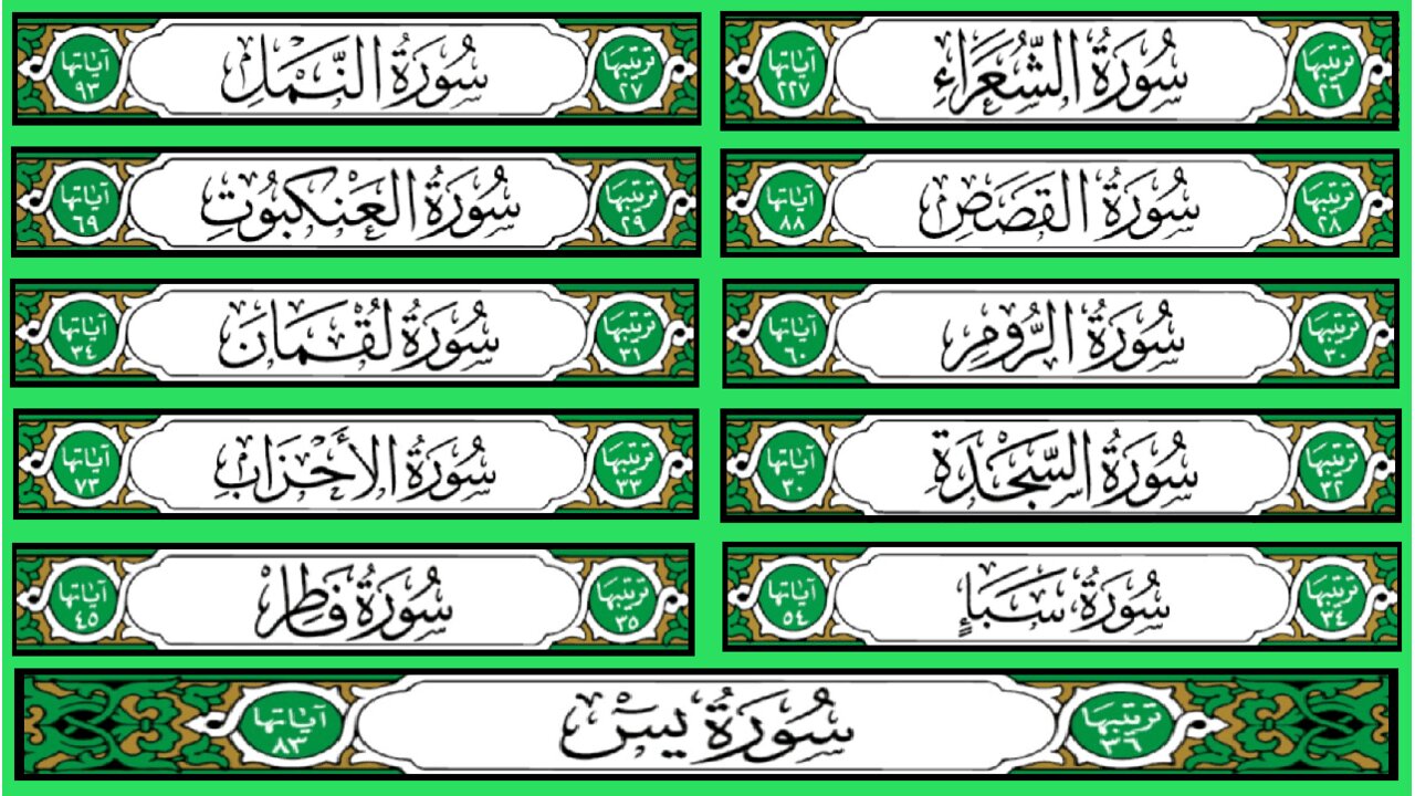 Manzil-5 Qari_Ahmed Muhammad Amer (Surah Ash-Shuara till Surah Ya-seen)