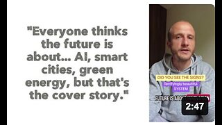 "Everyone thinks the future is about... AI, smart cities, green energy, but that's the cover story."