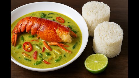 Royal Green Curry Lobster 🦞 Jasmine Rice Towers Epic Thai Feast
