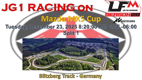 JG1 RACING on LFM - Mazda MX5 Cup - Blitzberg Track - Germany - Split 1