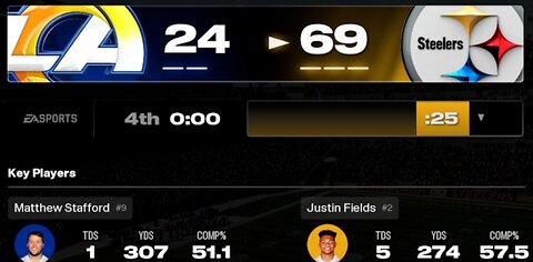 I got 69 vs 24 All Madden25