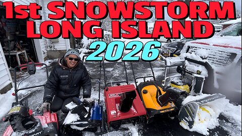 1st Snowstorm on Long Island Winter 2026 using 5 Electric & Gas Snowblowers! How did they do?