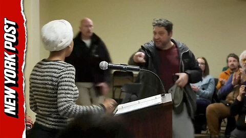 Chaotic moment Ilhan Omar sprayed with unknown substance at town hall