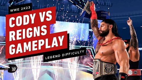 WWE 2K23 - Cody Rhodes vs. Roman Reigns Gameplay - Legend Difficulty