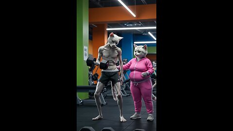 fat cat and skinny cat love story 😍 #cat #kitten #shorts
