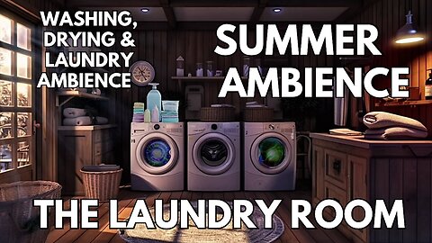 🧺 The Laundry Room Ambience | Washing, Drying & Cleaning Laundry | 4K Summer ASMR