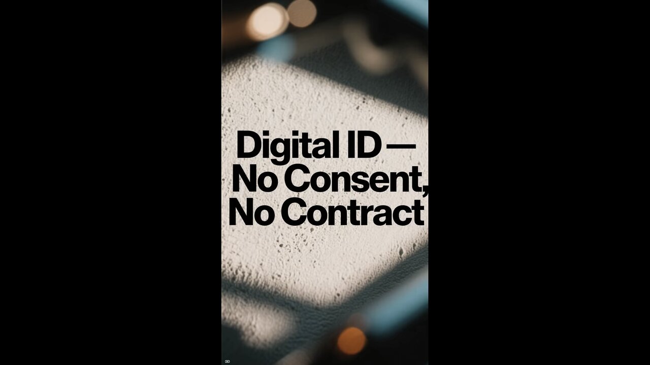 "Digital ID: They Can't Force You". Part One.