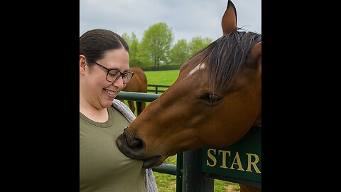 Retired Racehorse take little nibble