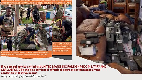 United States Inc Military & Civilian Ft Meade Cops if you are GOING TO BE CRIMINALS DONT BE DUMB