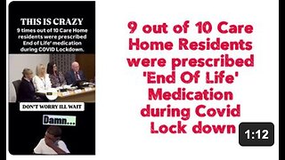 9 out of 10 Care Home Residents were prescribed End Of Life' Medication during Covid Lock down