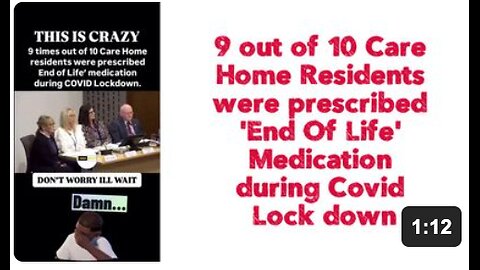 9 out of 10 Care Home Residents were prescribed End Of Life' Medication during Covid Lock down