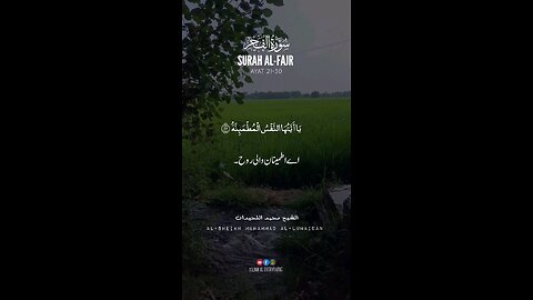 Surah Al-Fajr (Ayat 21-30)|Al-Sheikh Muhammad Al-Luhaidan|Beautiful Recitation Recitation #luhaidan